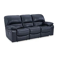 Signature Design By Ashley Leesworth Dual Power Leather Reclining Sofa