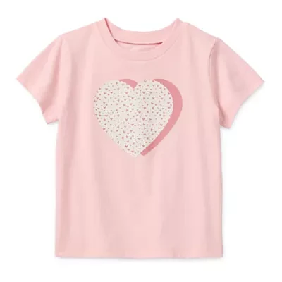 Okie Dokie Toddler & Little Girls Round Neck Short Sleeve Graphic T-Shirt