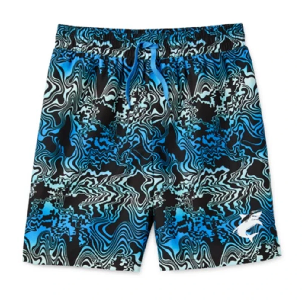 Thereabouts Little & Big Boys Above The Knee Boxer Brief Lined Swim Trunks