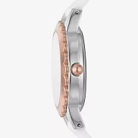 Skechers Womens Crystal Accent White Strap Watch Sr6235