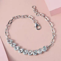 Sterling Silver 7.5 Inch Solid Paperclip Chain Bracelet