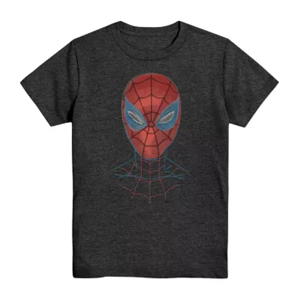 Little & Big Boys Crew Neck Short Sleeve Spiderman Graphic T-Shirt