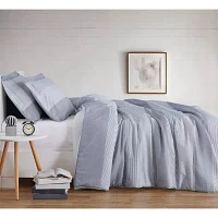 Truly Soft Grey Multi Stripe Duvet Cover Set