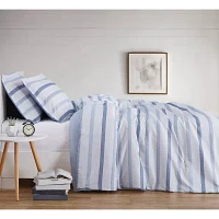 Truly Soft Waffle Stripe Duvet Cover Set