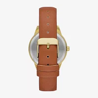 Womens Crystal Accent Brown 5-pc. Watch Boxed Set Fmdjset727