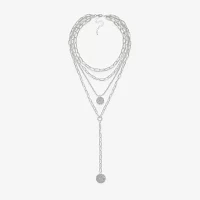 Bold Elements Silver Tone Silver Tone Strand Necklace