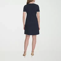 Marc New York Womens Short Sleeve Sheath Dress Petite
