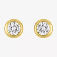 Diamond Addiction (H-I, Vs1) 1 CT. T.W. Lab Grown White Diamond 10K Gold 7mm Round Stud Earrings