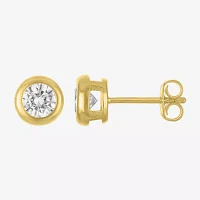 Diamond Addiction (H-I, Vs1) 1 CT. T.W. Lab Grown White Diamond 10K Gold 7mm Round Stud Earrings