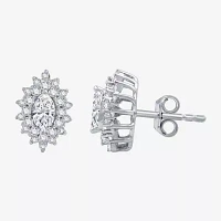 (G, Si1-Si2) 1 CT. T.W. Lab Grown White Diamond 10K White Gold 12.4mm Marquise Stud Earrings