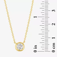 Diamond Addiction (G-H / I1-I2) Womens 1/3 CT. T.W. Lab Grown White Diamond 10K Gold Round Pendant Necklace