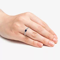 (H-I / I1) 1/10 CT. T.W. Lab Grown White Diamond Sterling Silver Band
