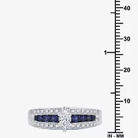 I Said Yes (H-I / I1) Womens 1/3 CT. T.W. Lab Grown White Diamond Sterling Silver Side Stone Engagement Ring
