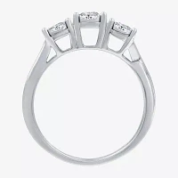 I Said Yes (H-I / I1) Womens 1 CT. T.W. Lab Grown White Diamond Sterling Silver 3-Stone Engagement Ring