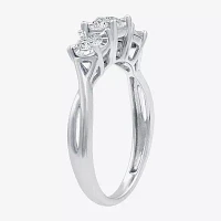 I Said Yes (H-I / I1) Womens 1 CT. T.W. Lab Grown White Diamond Sterling Silver 3-Stone Engagement Ring