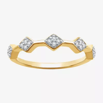 I Said Yes (H-I/I1) 1/10 CT. T.W. Lab Grown White Diamond 14K Gold Over Silver Sterling Wedding Band