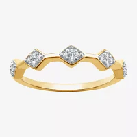 I Said Yes (H-I/I1) 1/10 CT. T.W. Lab Grown White Diamond 14K Gold Over Silver Sterling Wedding Band
