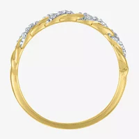 (G-H / Si2-I1) 1/10 CT. T.W. Lab Grown White Diamond 10K Gold Band