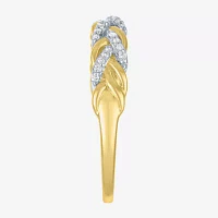 (G-H / Si2-I1) 1/10 CT. T.W. Lab Grown White Diamond 10K Gold Band