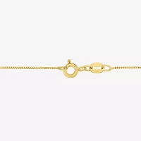 Mom" Womens 1/10 CT. T.W. Natural White Diamond 14K Gold Over Silver Heart Pendant Necklace