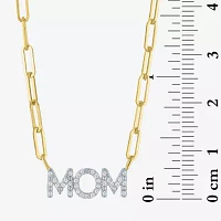 Diamond Addiction (G-H Womens 1/10 CT. T.W. Lab Grown White Diamond 14K Gold Over Silver Pendant Necklaces
