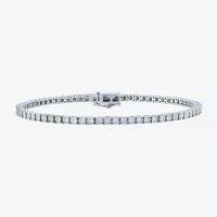 (G-H / I1- I2) 1/10 CT. T.W. Lab Grown White Diamond Sterling Silver 7.25 Inch Tennis Bracelet