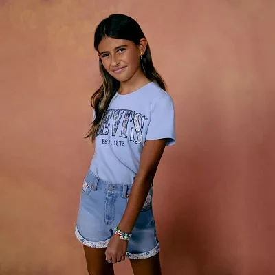 Levi's Big Girls Round Neck Short Sleeve Graphic T-Shirt