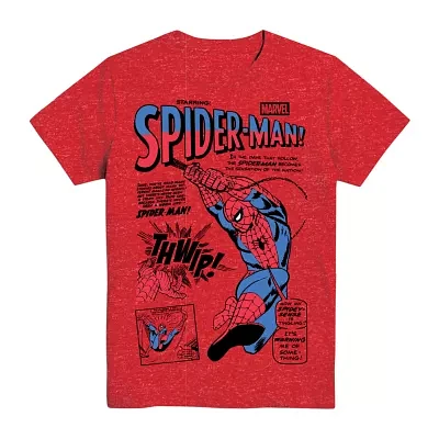 Little & Big Boys Crew Neck Short Sleeve Spiderman Graphic T-Shirt