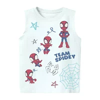 Toddler Boys Crew Neck Spiderman Tank Top