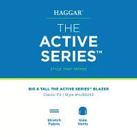 Haggar Mens Big and Tall Stretch Fabric Classic Fit Suit Jacket