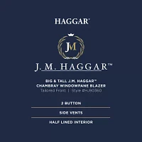Haggar Mens Big and Tall Windowpane Classic Fit Sport Coat