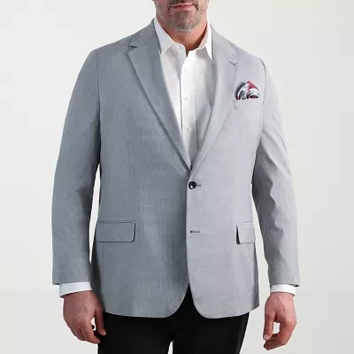 Haggar Mens Big and Tall Geometric Stretch Fabric Classic Fit Sport Coat