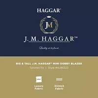 Haggar Mens Big and Tall Geometric Stretch Fabric Classic Fit Sport Coat