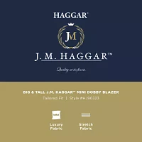 Haggar Mens Big and Tall Geometric Stretch Fabric Classic Fit Sport Coats