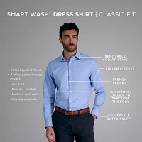 Haggar Big and Tall Mens Classic Fit Easy Care Long Sleeve Dress Shirt