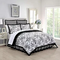 Laurel Manor Toile Garden Cotton Comforter Set