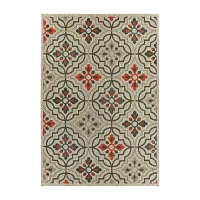 Covington Home Long Island Floral Lattice Indoor Outdoor Rectangular Area Rug