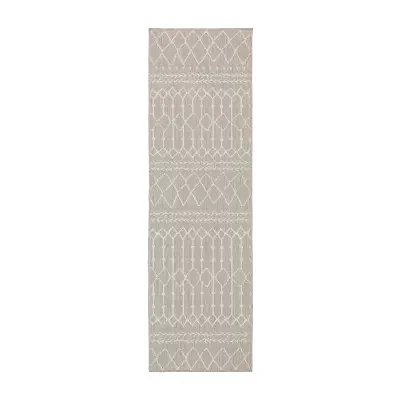 Covington Home Pamplona Tribal Lines 22" X 87" Indoor Outdoor Rectangular Runner