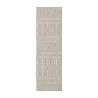 Covington Home Pamplona Tribal Lines 22" X 87" Indoor Outdoor Rectangular Runner