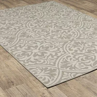 Covington Home Pamplona Damask Flatweave 39" X 60" Indoor Outdoor Rectangular Accent Rug