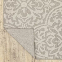 Covington Home Pamplona Damask Flatweave 39" X 60" Indoor Outdoor Rectangular Accent Rug