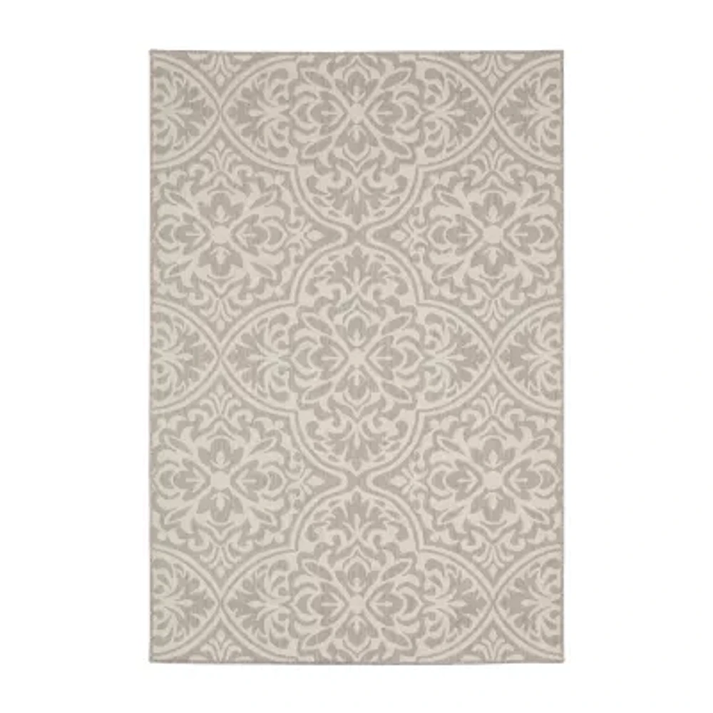 Covington Home Pamplona Damask Flatweave 39" X 60" Indoor Outdoor Rectangular Accent Rug