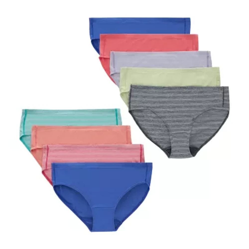 Hanes Pure Comfort Microfiber Bonus Pack 9 Hipster Panty Gupsh9