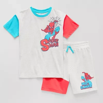 Disney Collection Little & Big Boys 2-pc. Spiderman Short Set