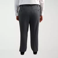 Haggar Mens Big and Tall Diamond Flat Front Suit Pant