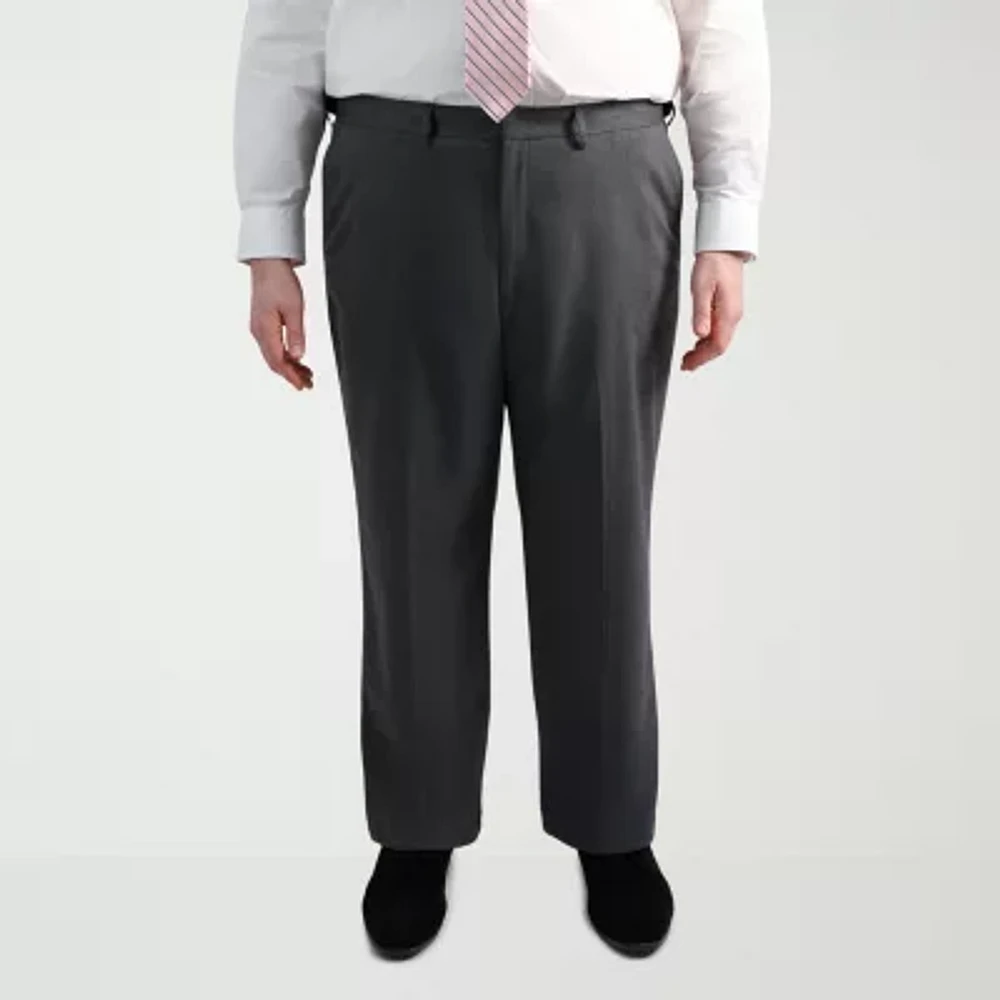 Haggar Mens Big and Tall Diamond Flat Front Suit Pant
