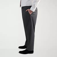 Haggar Mens Big and Tall Diamond Flat Front Suit Pant