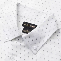 Haggar Big and Tall Mens Slim Fit Short Sleeve Button-Down Shirt