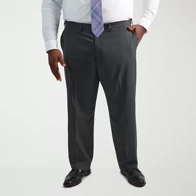 Haggar JMH Mens Big and Tall Classic Fit Flat Front Dress Pant