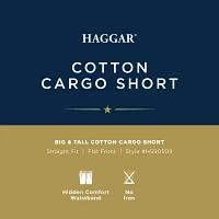 Haggar 10 1/2" Mens Big and Tall Cargo Short